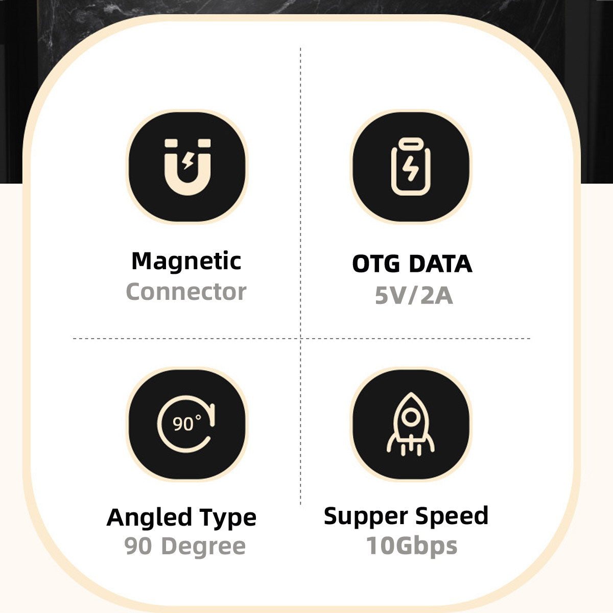 UC-028-AF Magnetic USB-C Male to USB-A Female Elbow Adapter 10Gbps Data Transfer Converter