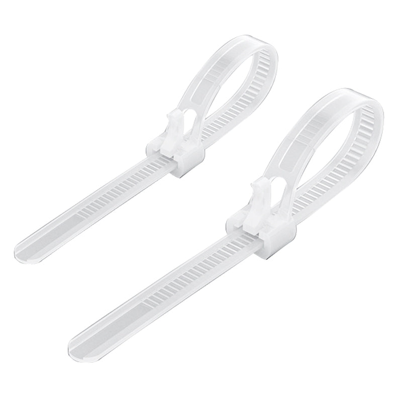 DZ325 50Pcs 150*7.5mm Self-Locking Nylon Cable Tie Fixing Ring Industrial Cable Tie Set - White