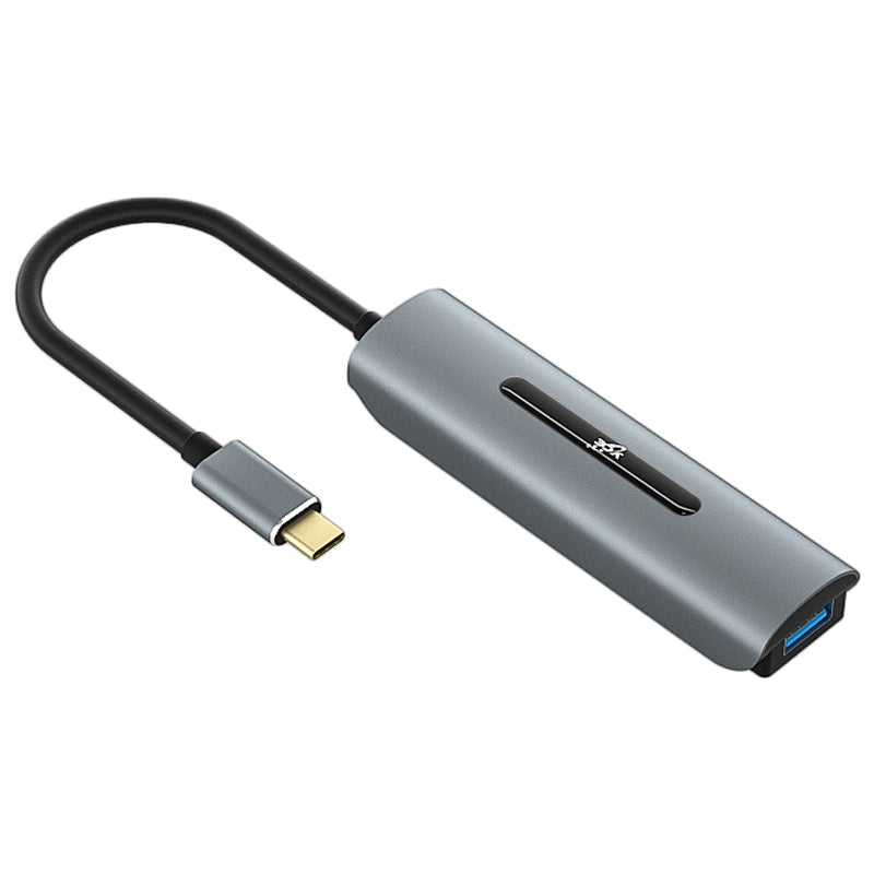 V200A 4-in-1 Aluminum Alloy Type C USB C Hub Adapter to USB 2.0 USB 3.0 Ports for Laptop PC Computer