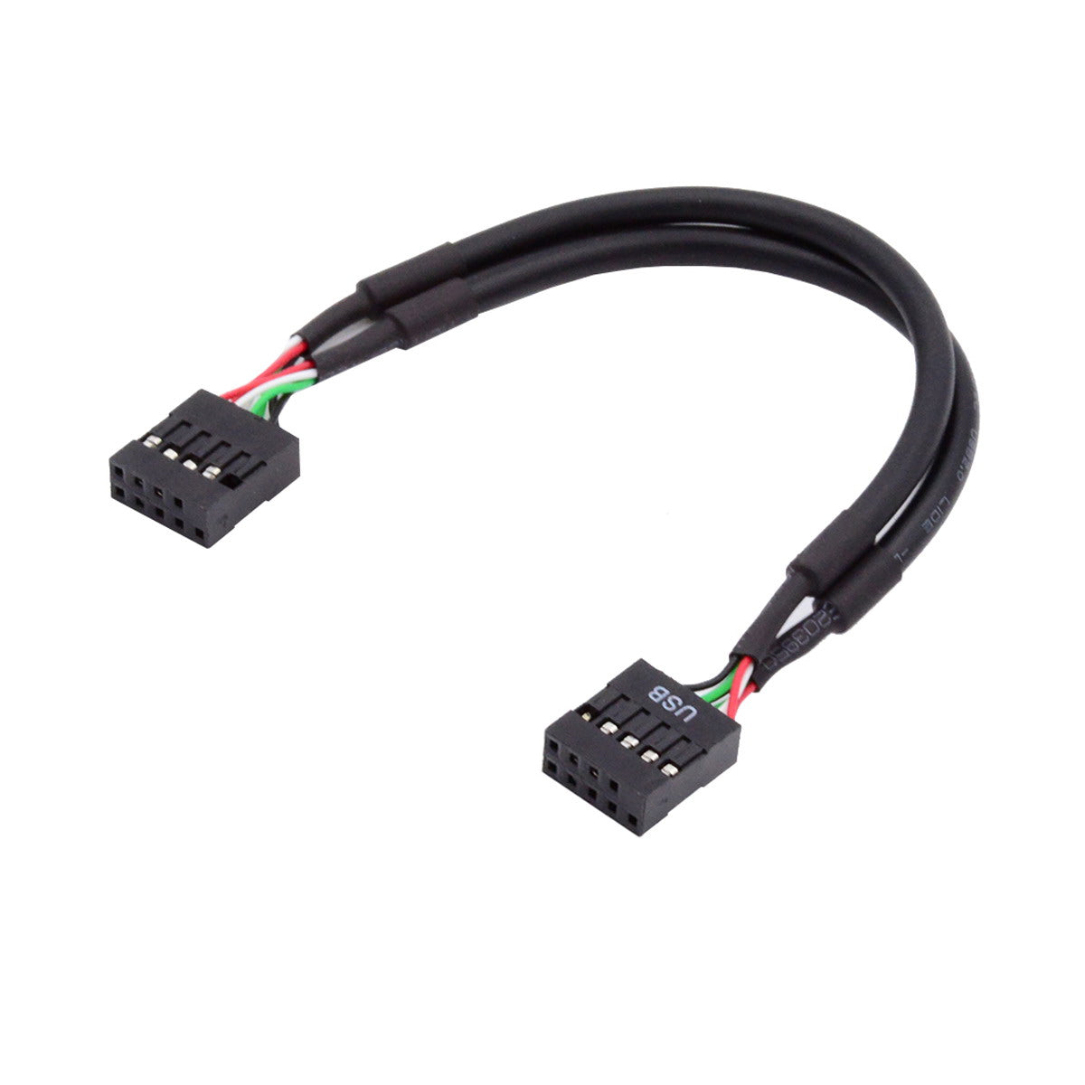 UC-022 Dual USB 3.1 Front Panel Socket Key-A Type-E to USB 2.0 9Pin 10Pin Mainboard Header Male Cable Extension Adapter