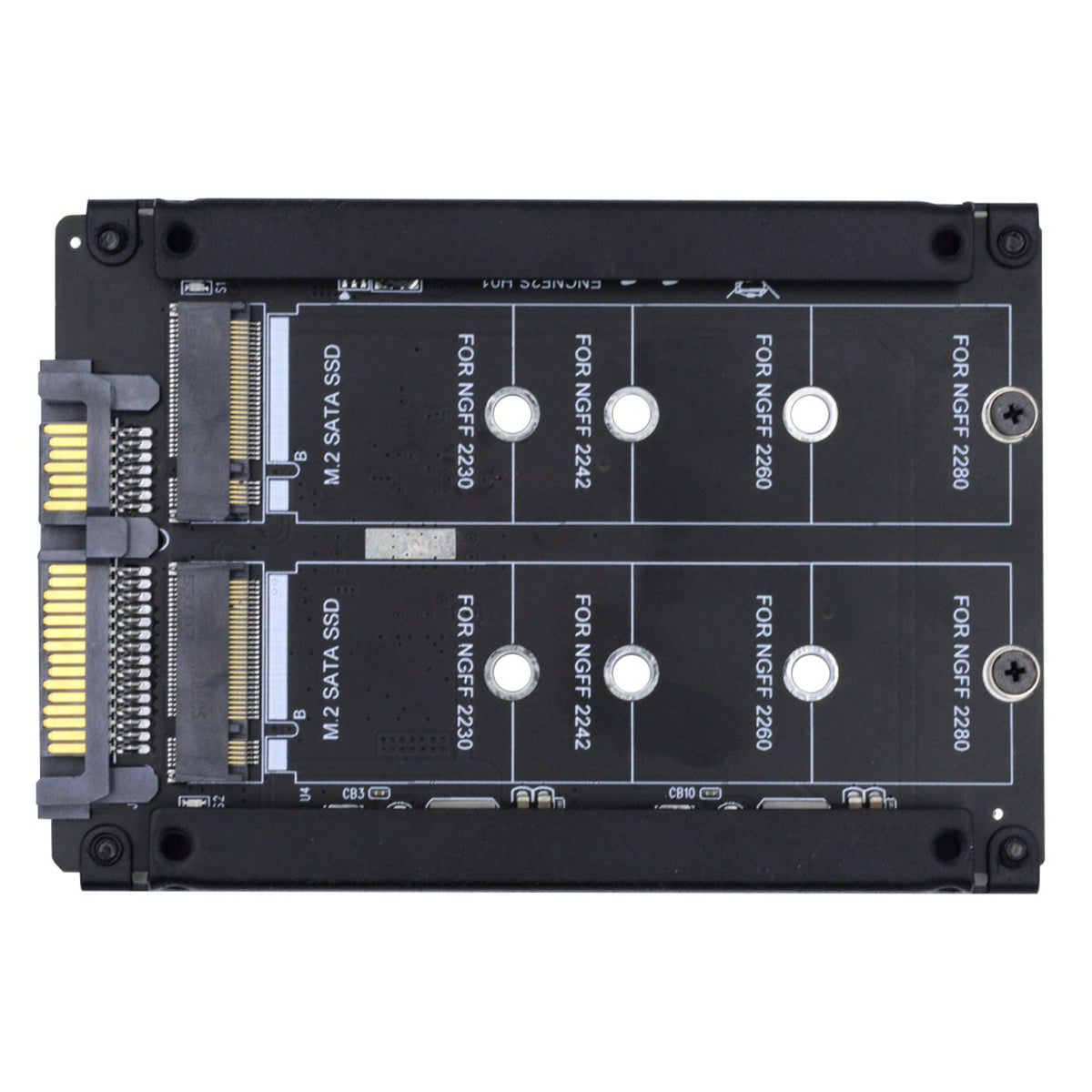 SA-031 Dual NGFF B+M Key M.2 SSD Card JBOD Raid0 Span Bridge to 2.5inch SATA Combo HDD Disk Drive Enclosure