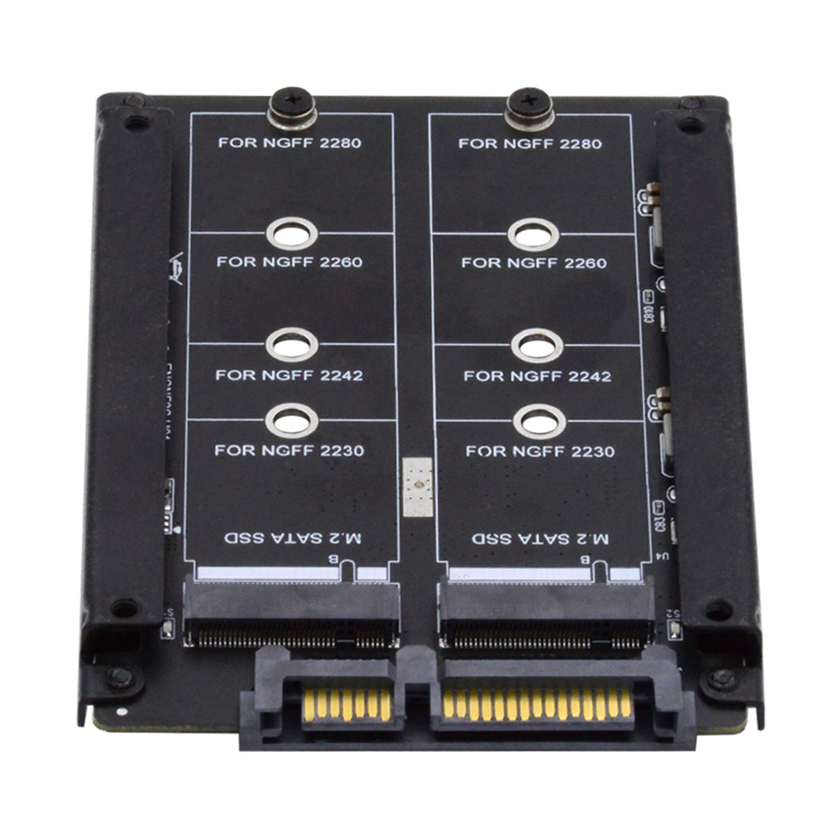 SA-031 Dual NGFF B+M Key M.2 SSD Card JBOD Raid0 Span Bridge to 2.5inch SATA Combo HDD Disk Drive Enclosure