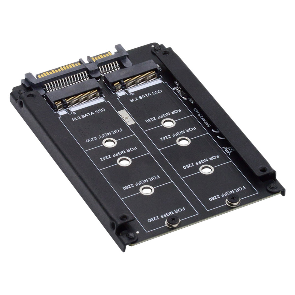 SA-031 Dual NGFF B+M Key M.2 SSD Card JBOD Raid0 Span Bridge to 2.5inch SATA Combo HDD Disk Drive Enclosure