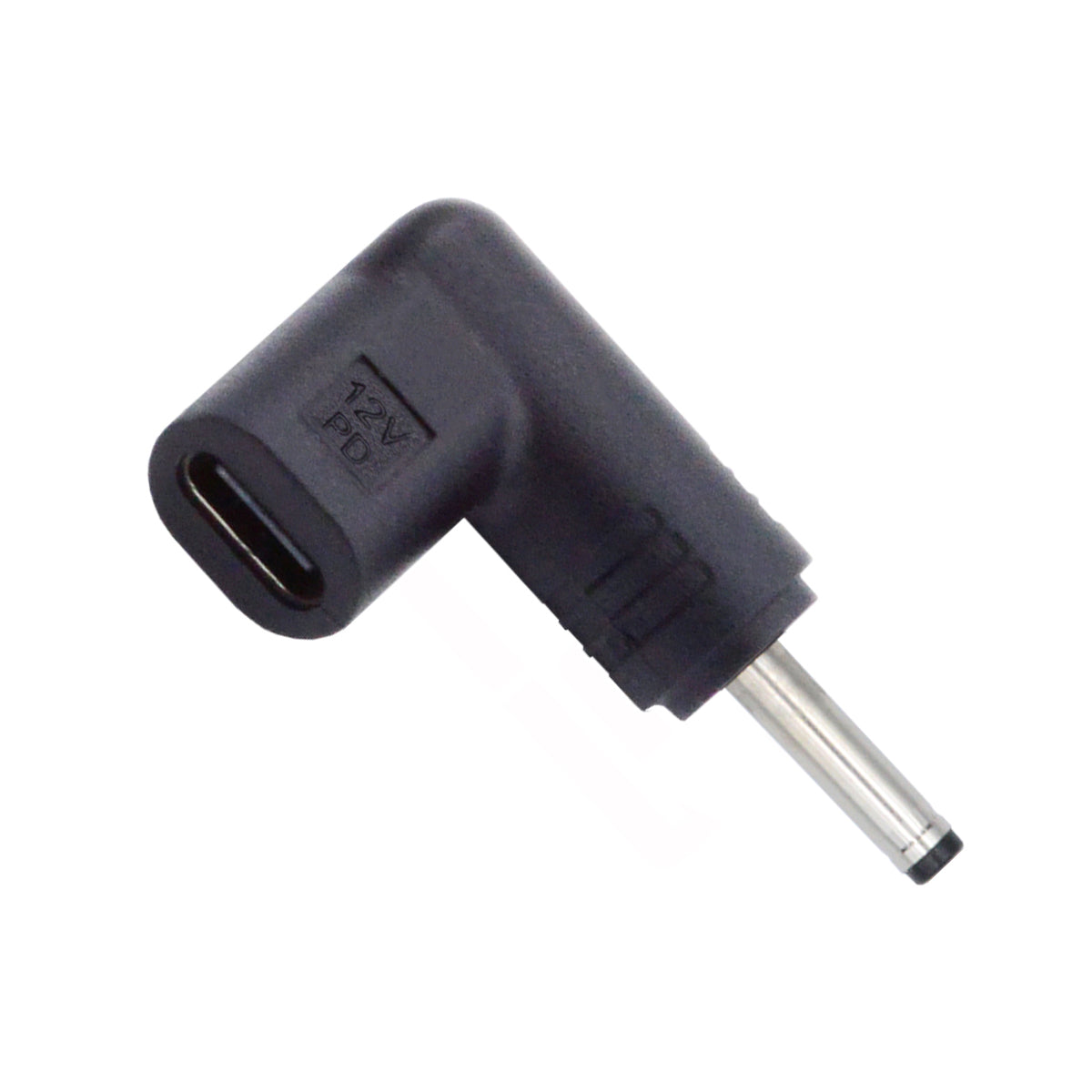 UC-090-3513MM Laptop Power Adapter USB 3.1 Type C Female to DC 12V Plug PD Emulator Trigger 90 Degree Angled Converter, DC3.5*1.3mm