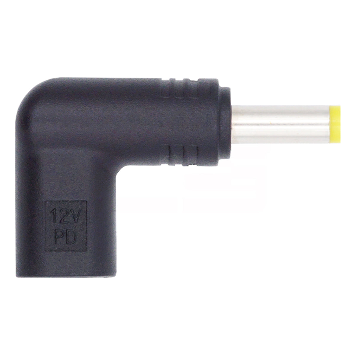 UC-090-4017MM USB 3.1 Type C to DC 12V Plug Female to Male Adapter PD Emulator Trigger 90 Degree Angled Converter, DC4.0*1.7mm