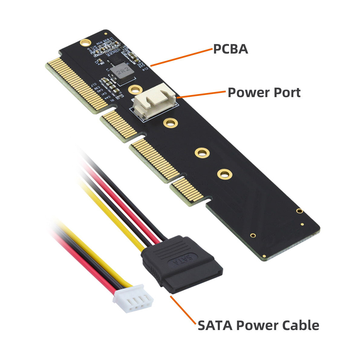 SA-048 NGFF M-key 110mm to PCI-E 16X Adapter Low Profile Height 3cm for 110mm 80mm SSD 1U Server