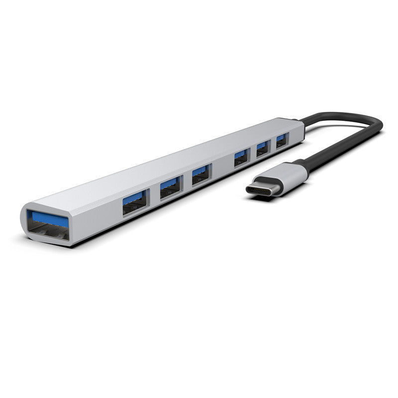 7-Port USB Hub High Speed Splitter Expander Adapter Docking Station for Laptop Hard Drive Mouse Keyboard - Type C