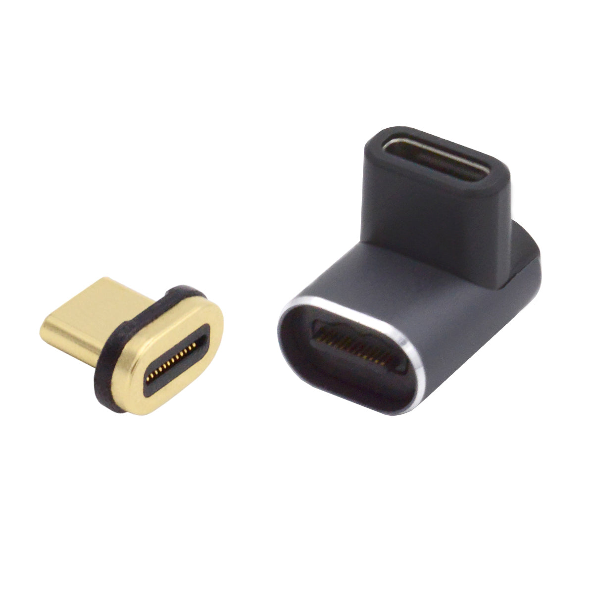 UC-028-UP 40Gbps USB4 Type C Male to Female 90 Degree Up Down Angled 100W Power Data 8K Video Magnetic Connector Adapter