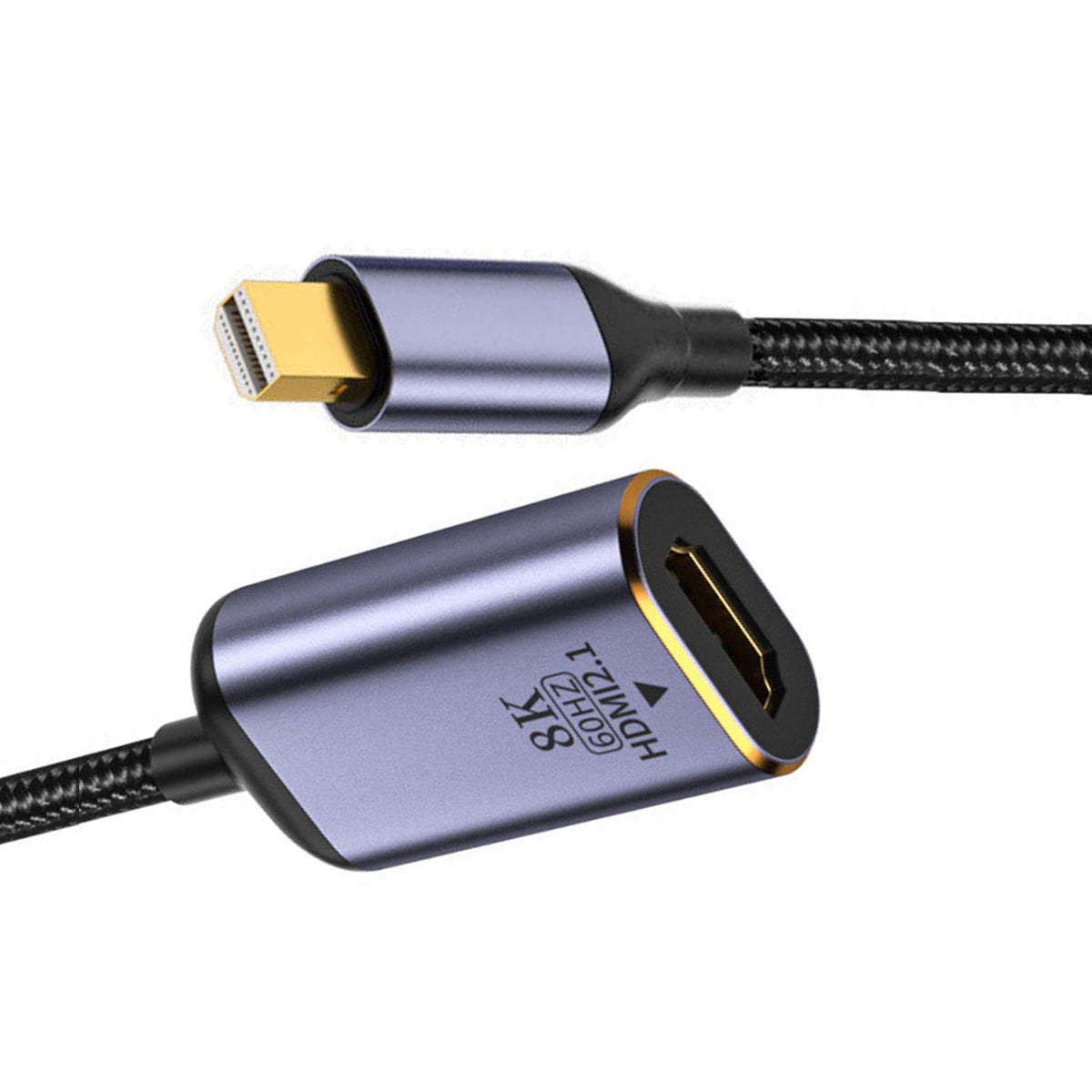 DP-056-MDP Mini DisplayPort 1.4 to HDMI 2.1 Display 8K UHD 4K Mini DP to HDMI Male Monitor Adapter Cable