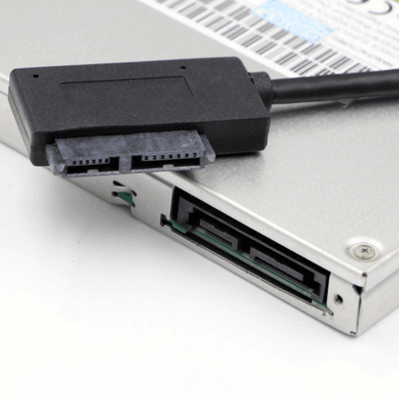 USB2.0 to SATA Cable SSD Hard Drive Data Cable SATA 7Pin+6Pin Easy Drive Cord SATA to USB2.0 Adapter with 14cm Cable Support 480Mbps Transmission