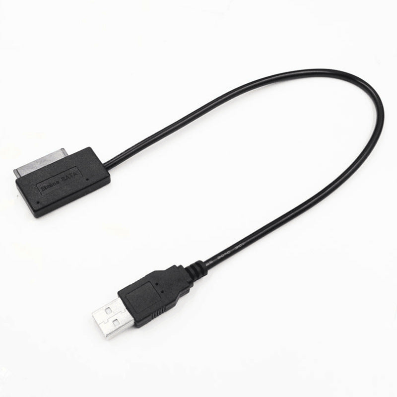 USB2.0 to SATA Cable SSD Hard Drive Data Cable SATA 7Pin+6Pin Easy Drive Cord SATA to USB2.0 Adapter with 14cm Cable Support 480Mbps Transmission