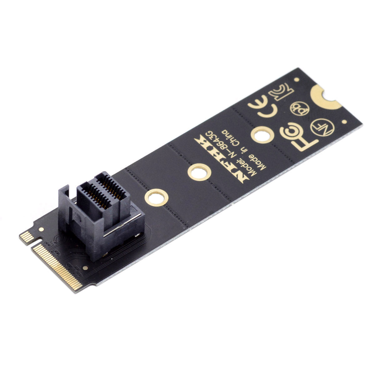 SF-094-BK SFF-8643 to U.2-SSD Mainboard 2280 NVME PCIe SSD Adapter Board - Black