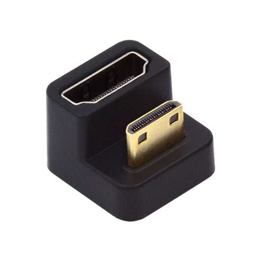 HD-001-DN Mini HDMI 1.4 Male to HDMI Female Extension Adapter 360 Degree Down Opposite U Shape Back Angled Converter