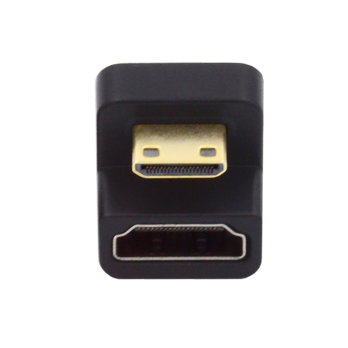 HD-001-DN Mini HDMI 1.4 Male to HDMI Female Extension Adapter 360 Degree Down Opposite U Shape Back Angled Converter
