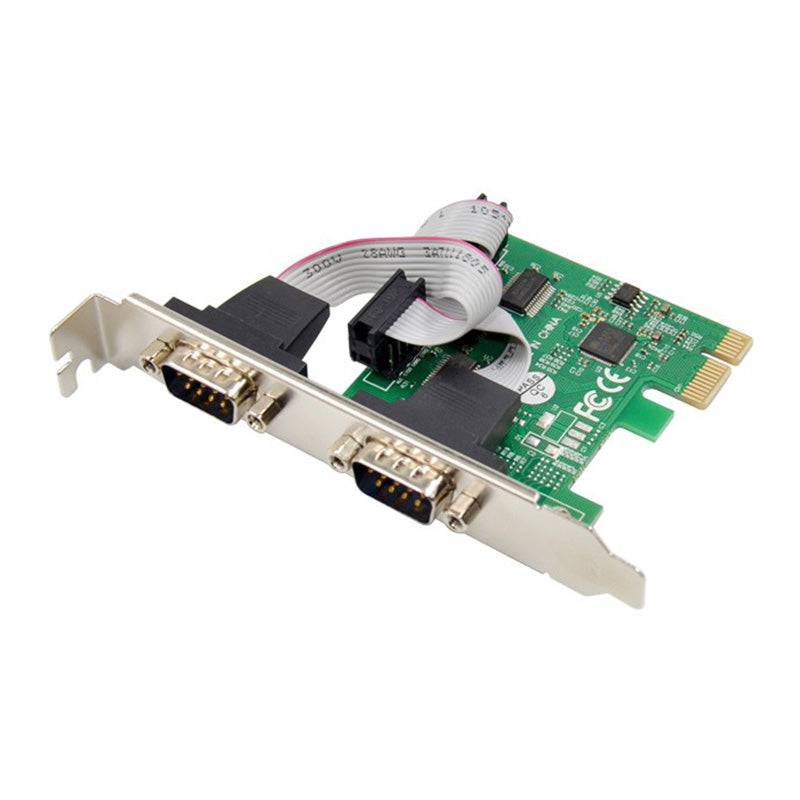 PCI-E X1 AX99100 2S DB9 RS232 Adaptor Card Industrial Grade COM1 Port RS232 Serial Card