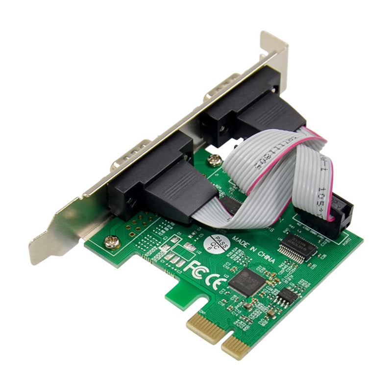 PCI-E X1 AX99100 2S DB9 RS232 Adaptor Card Industrial Grade COM1 Port RS232 Serial Card