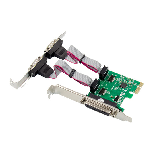 PCI-E X1 AX99100 2S1P Serial Parallel Controller Card COM1+LTP1 Parallel Serial Card Compatible with Linux, Windows 98SE / Me / NT4.0 / 2000