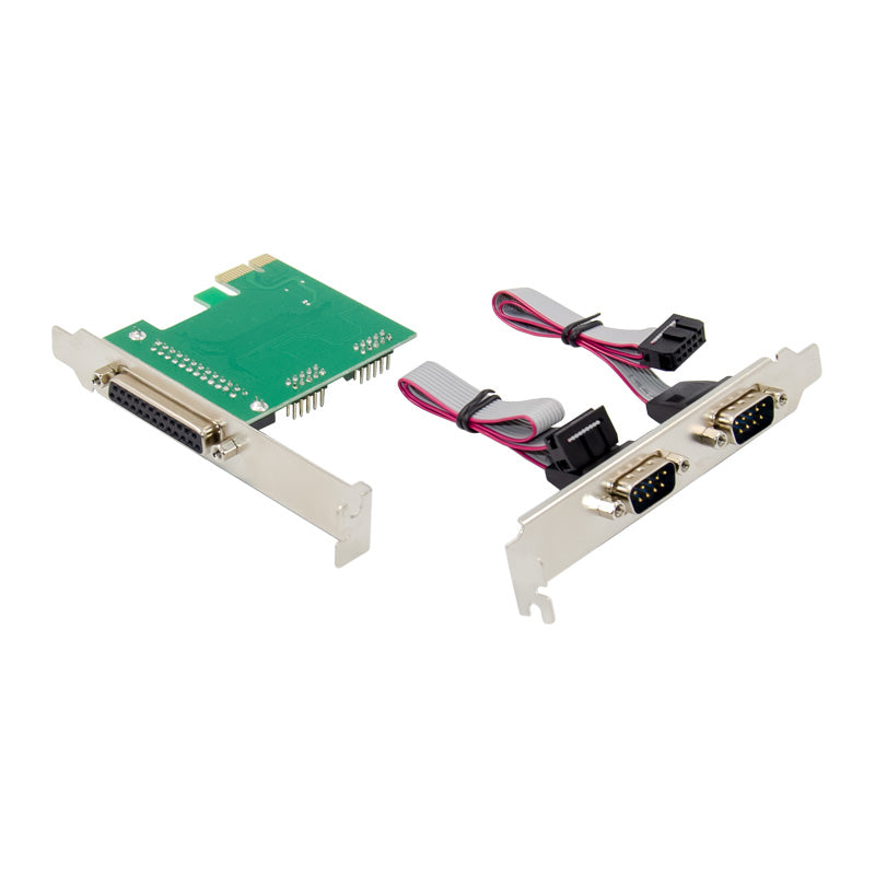 PCI-E X1 AX99100 2S1P Serial Parallel Controller Card COM1+LTP1 Parallel Serial Card Compatible with Linux, Windows 98SE / Me / NT4.0 / 2000