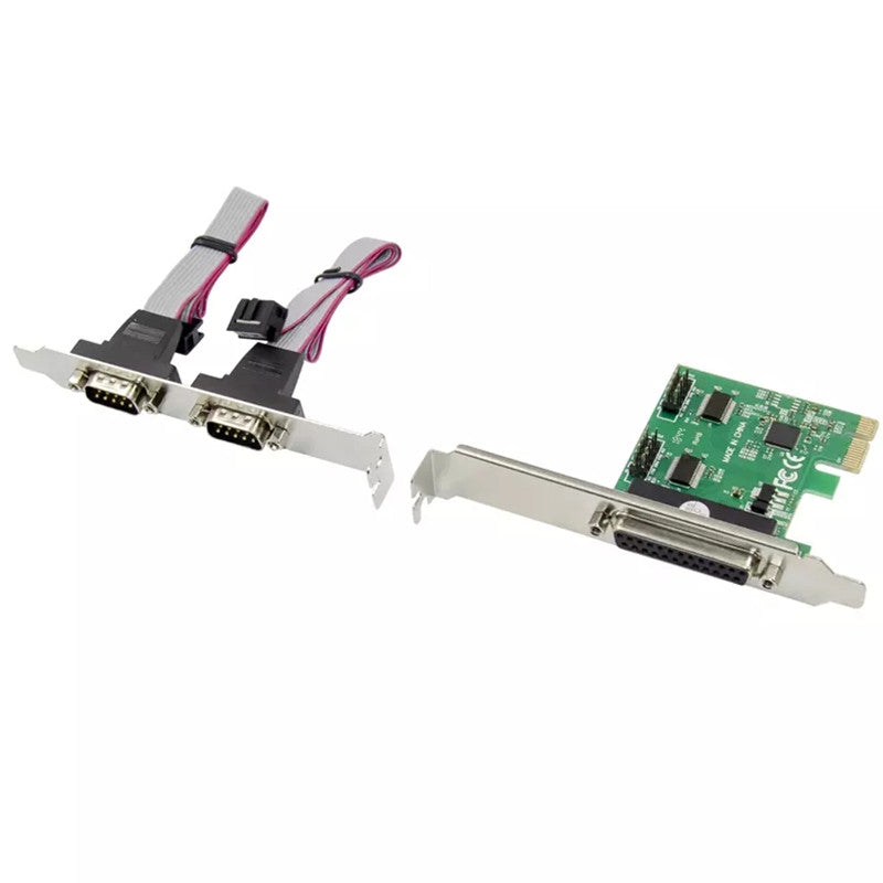 PCI-E X1 AX99100 2S1P Serial Parallel Controller Card COM1+LTP1 Parallel Serial Card Compatible with Linux, Windows 98SE / Me / NT4.0 / 2000