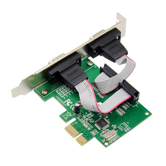 PCI-E CH382L 2S PCI-E X1 DB9 RS232 Serial Card Industrial COM1 Port Adapter Card Compatible with Linux, Windows 98SE / ME