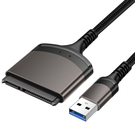 U3-077-SL 5Gbps USB 3.0 Type-A to SATA 22 Pin Adapter Cable for 2.5&quot; Hard Disk Driver SSD (Total Length: 25cm)