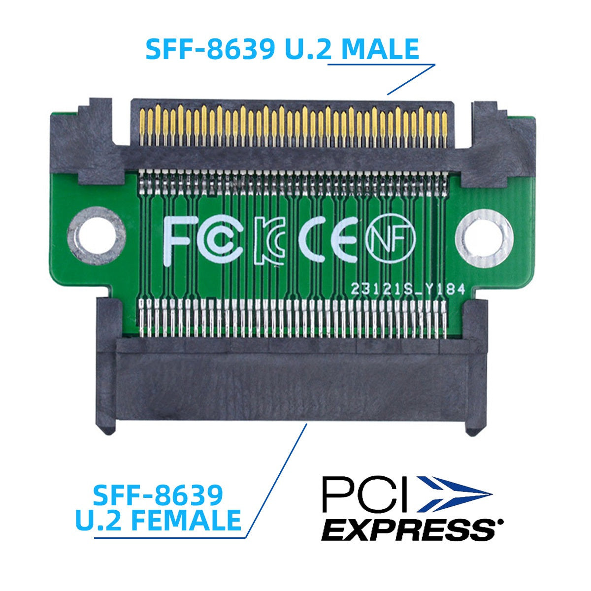 SF-027 SFF-8639 U.2 Male to Female Extension Adapter NVME PCIe SSD Extension Convertor