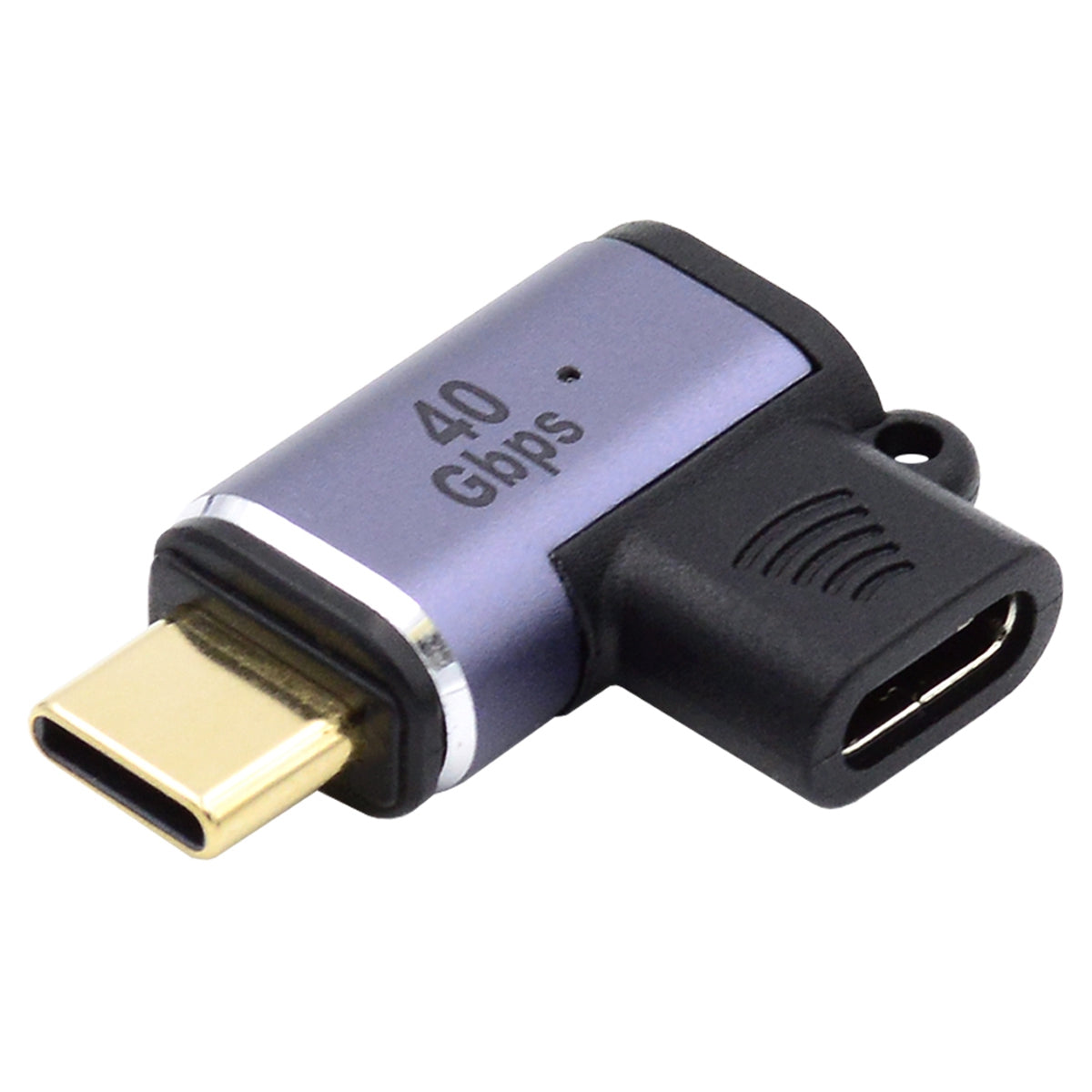 UC-028-LE 40Gbps USB4 Type-C Male to Female 90 Degrees Adapter Right Angled Magnetic Connector