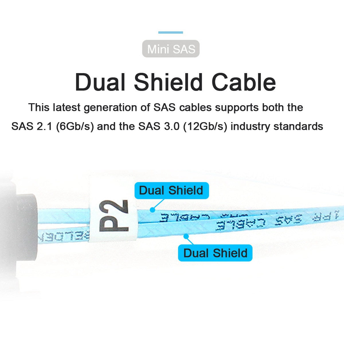 SF-068-0.5M 0.5m Internal Mini SAS HD SFF-8643 to Mini SAS High Density HD SFF-8643 Data Server Disk Raid Cable