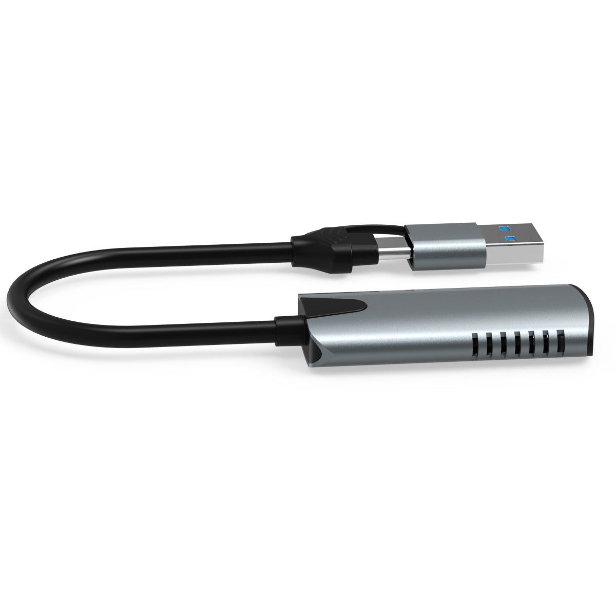 HU-04A Type-C+USB to HDMI Video Capture Card 4K 1080P High Resolution Capture Card for Streaming, Video Conferencing, Live Broadcasting