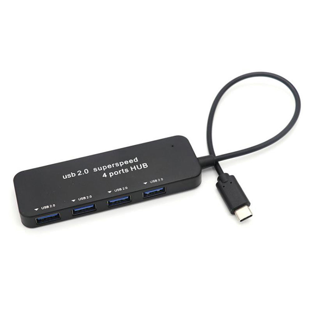 Type-C Docking Station USB-C to 4 USB2.0 Hub Multi-Port Type-C Adapter Hub for PC, Laptops