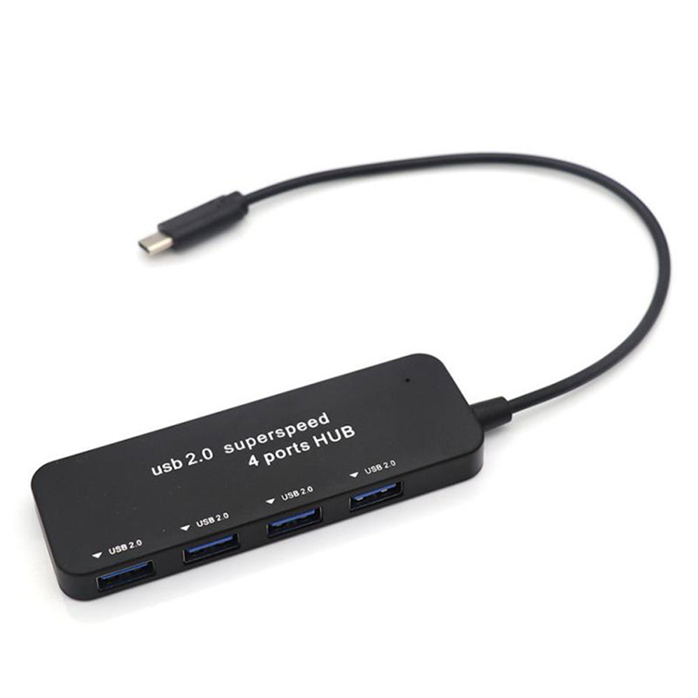 Type-C Docking Station USB-C to 4 USB2.0 Hub Multi-Port Type-C Adapter Hub for PC, Laptops