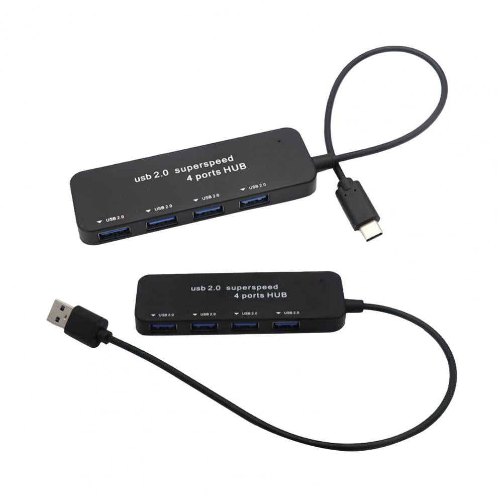 Type-C Docking Station USB-C to 4 USB2.0 Hub Multi-Port Type-C Adapter Hub for PC, Laptops
