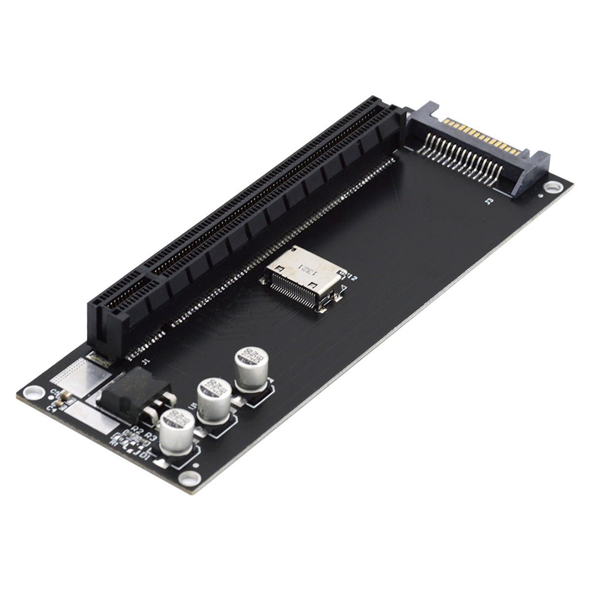 Oculink SFF-8612 SFF-8611 to PCIE PCI-Express 16x 4x Adapter with SATA Power Port for Mainboard