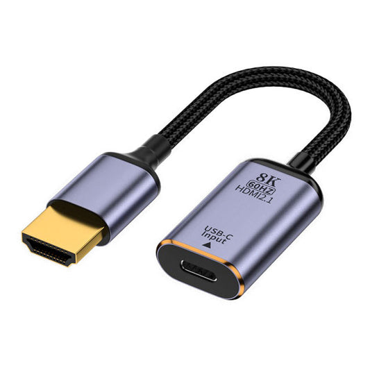 UC-038-H8K USB-C Type C Female to HDMI Male Converter 8K / 60hz 4K / 120hz HDTV Adapter Cable for Tablet Phone Laptop