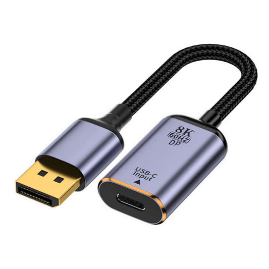 UC-038-D8K USB-C Type C Female to Displayport Converter HDTV Adapter Cable 8K / 60hz 4K / 120hz for Tablet Phone Laptop