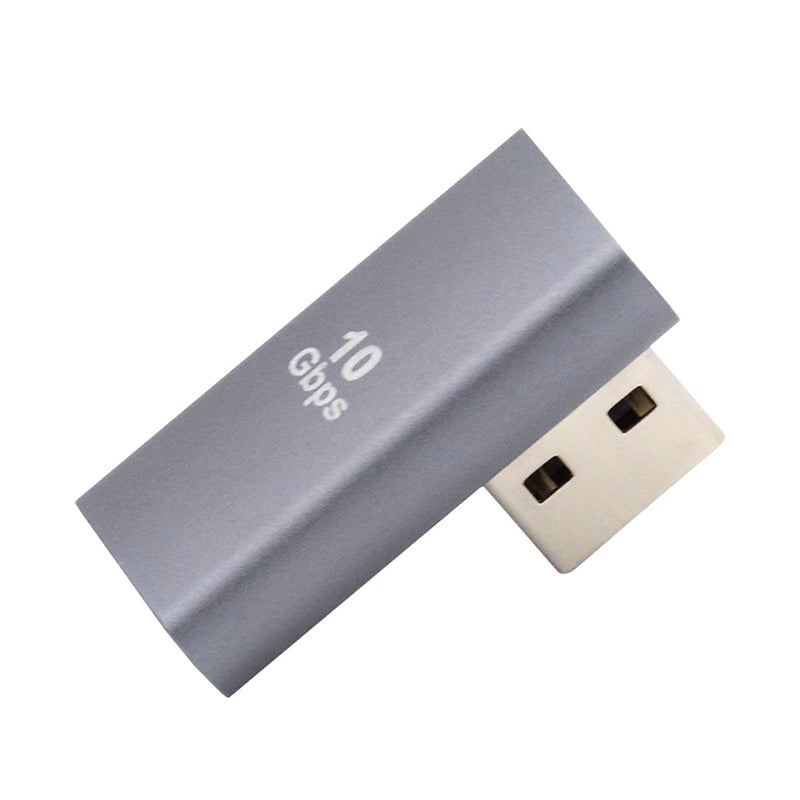 U3-018-RI 10Gbps USB3.0 Male to Female Extension Power Data Video Adapter, Low Profile 90 Degree Right Angled Type