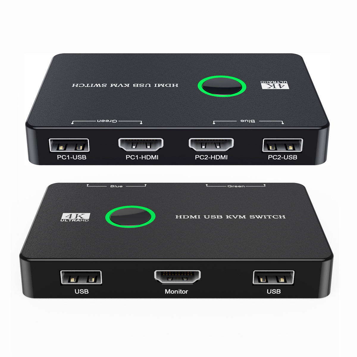 HD-005 KVM Switcher 2-In-1-Out HDMI KVM Switch Adapter with Dual USB2.0