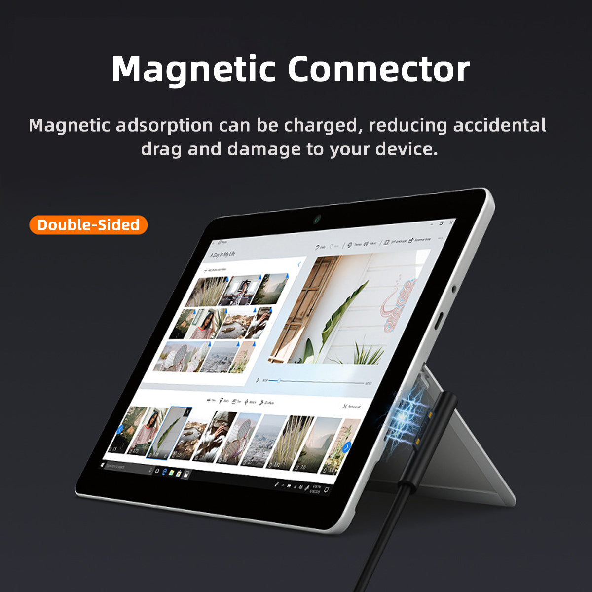 PW-016-4530MM DC 4.5X3.0mm Jack 65W 20V 15V-24V to Surface Pro 3 / 4 / 5 / 6 / 7 / 8 / 9 Charger, Magnetic Charging Converter