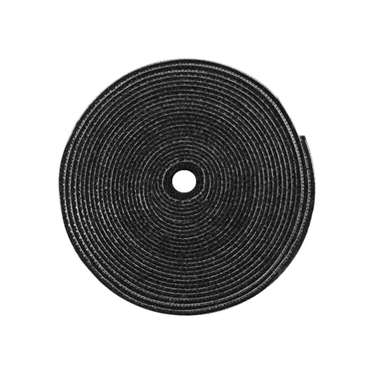 STOYOBE 3 Meters Magic Tape Sticky Hook and Loop Fastener Data Cable Organizer - Black