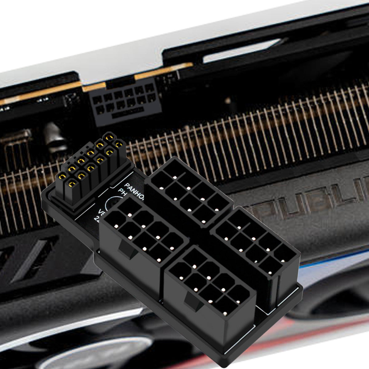 12VHPWR ATX3.0 PCI-E 5.0 Power Modular Adapter to 4 ATX 8Pin 90 Degree Up Angled for 4080 5090TI 16Pin 12+4P Graphics Card