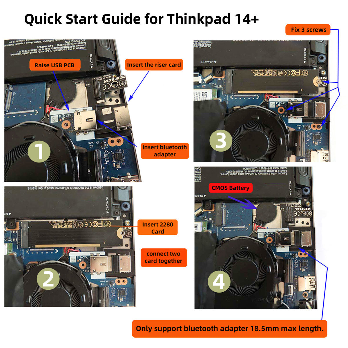 PCI-E 3.0 M.2 M-key to Oculink SFF-8612 SFF-8611 Host Adapter for ThinkBook 14+ Laptop External Graphics Card &amp; SSD
