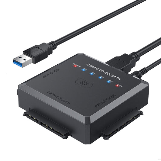USB3.0 to IDE / SATA Converter Adapter with One-click Backup Function for 2.5&quot; / 3.5&quot; / 5.25&quot; Hard Disk - UK Plug
