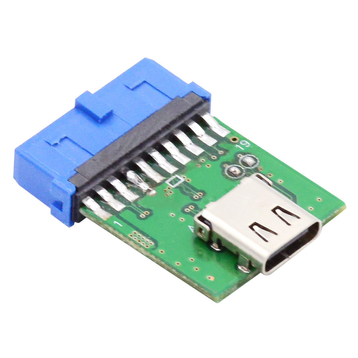 UC-141-TC003 Single Port Type-C 3.1 Female to USB 3.0 Motherboard 19Pin 20Pin Adapter PCBA 5Gbps