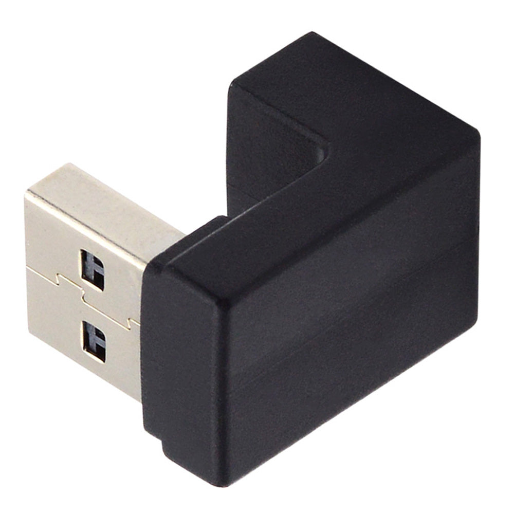 U3-018-OU 10Gbps USB3.0 Male to Female Extension Power Data Video Adapter Opposite U-Shape Back Angled