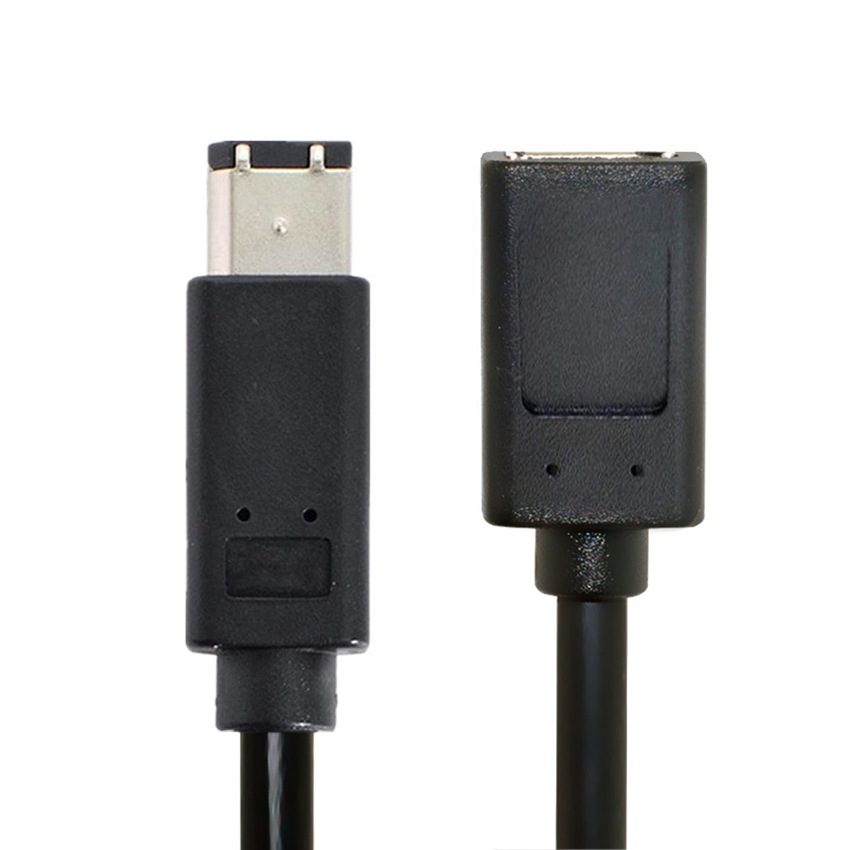 CA-001 20cm IEEE 1394 6Pin Female to 1394a 6Pin Male Extension Data Cable 400 to 400 Firewire - Black
