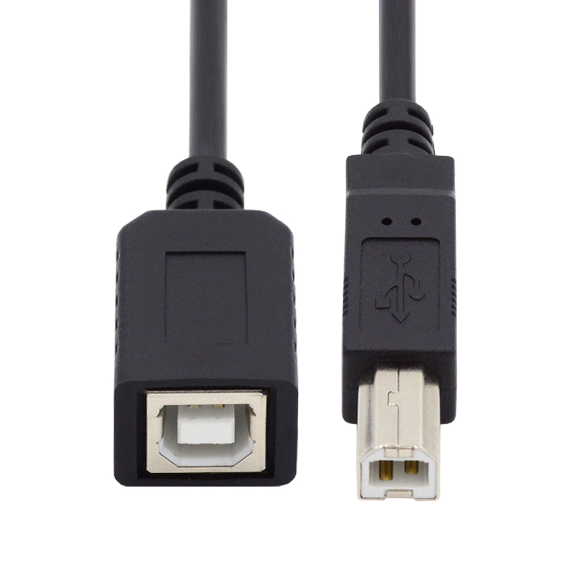 U2-068-BK 20cm USB 2.0 B Type Male to Female Extension Cable 20cm for Printer Scanner Hard Disk