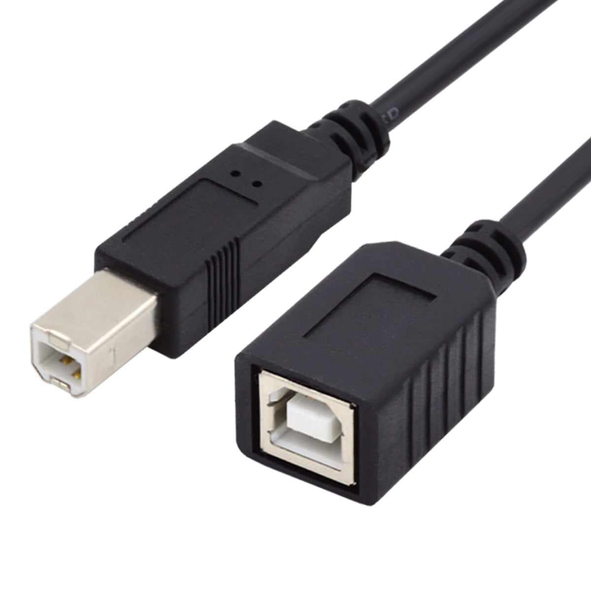U2-068-BK 20cm USB 2.0 B Type Male to Female Extension Cable 20cm for Printer Scanner Hard Disk