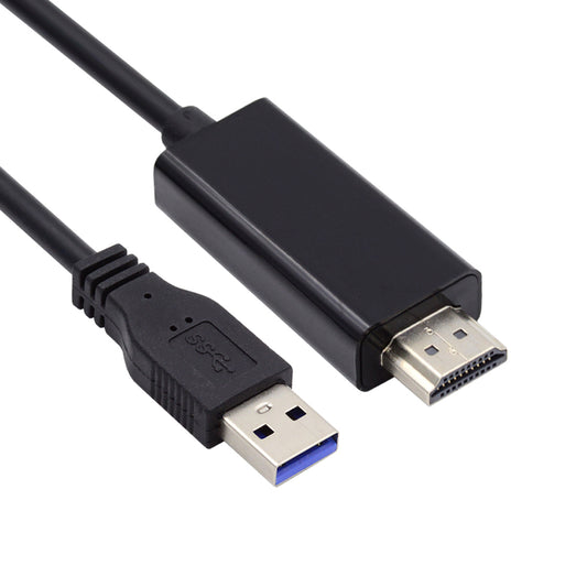 U3-024 1.8m USB 3.0 Male to HDMI Male Adapter Cable Converter Cord for Computer, Laptop, Projector