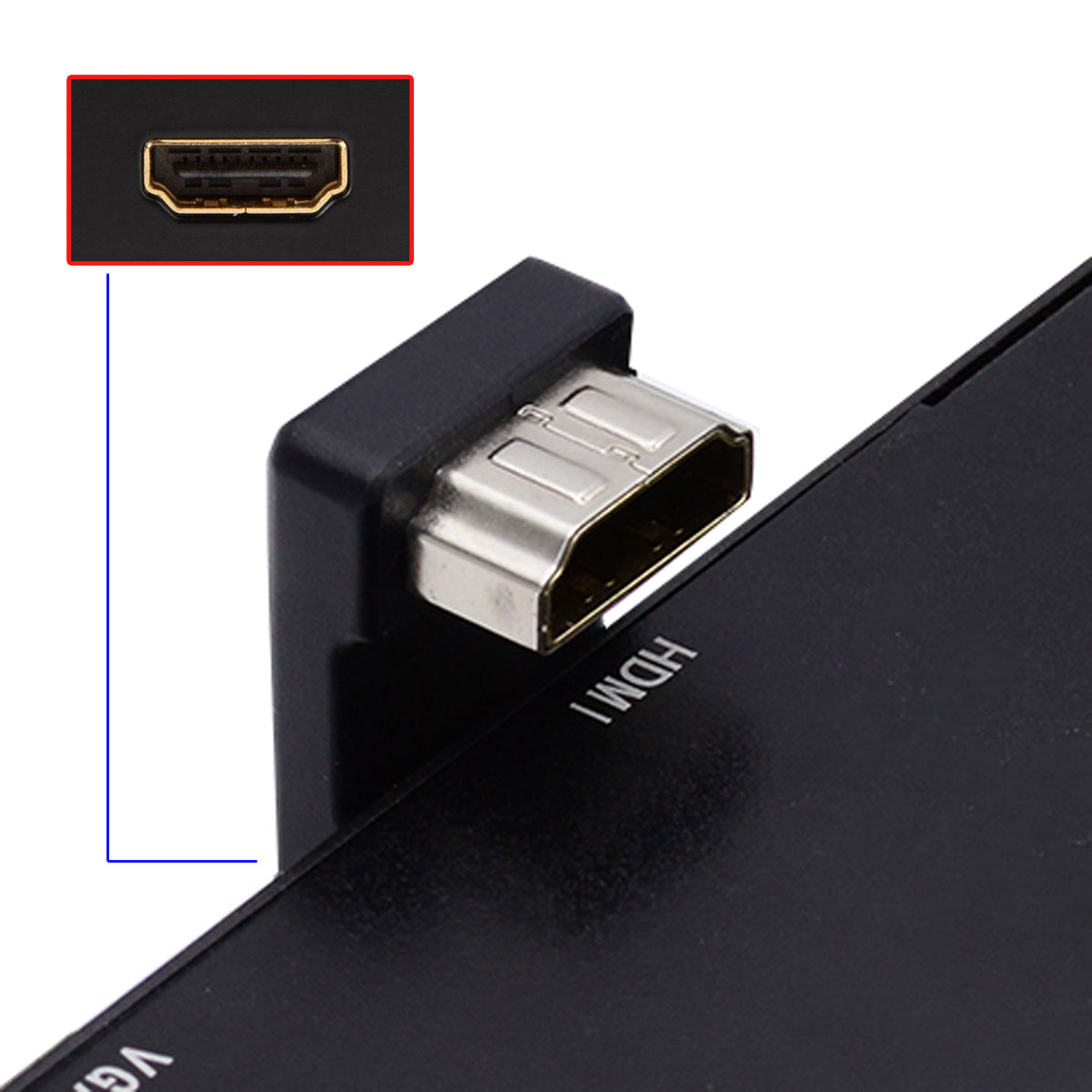 HD-019-UP HDMI Male to Female Adapter 360-Degree Opposite U-Shape Angled HDMI Extension Converter