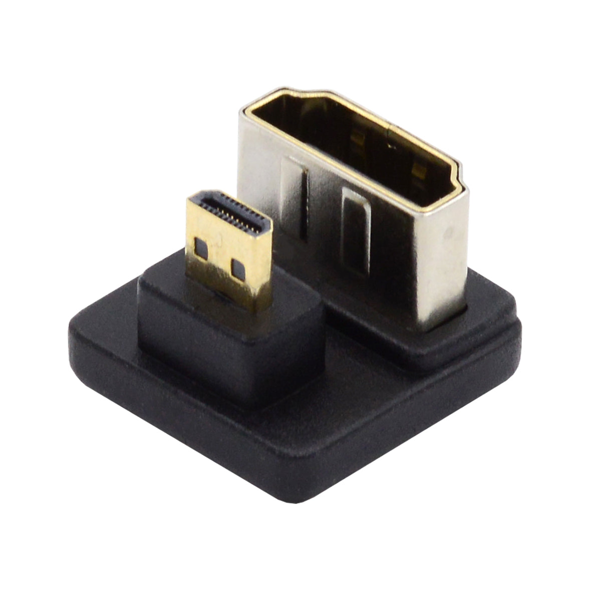 HD-020-DN 360-Degree Down Angled Micro HDMI 1.4 Male to HDMI Female Extension Adapter Converter